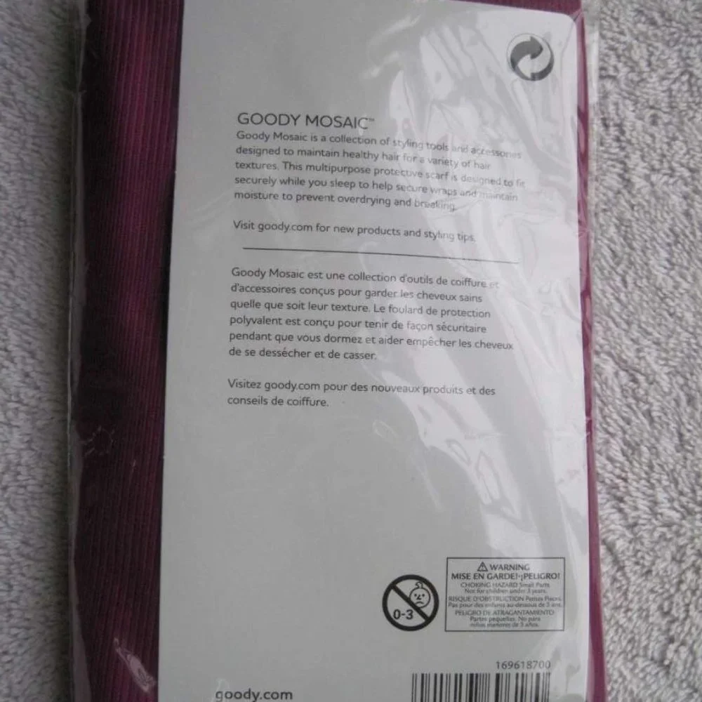 Goody Mosaic Multipurpose Protective Scarf Secure Maintain Hair Style Sleeping